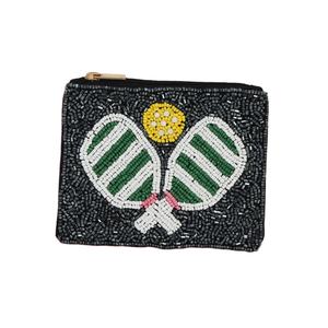 Porte-monnaie unique, tendance et élégant, multicolores, orné de perles, pour femmes, pochette à maquillage, joli porte-monnaie de mariée, provenant d'Inde. - Product Image 4