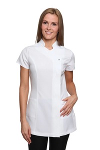 Beauty Salon Ladies Short Sleeve Beautician Spa Tunic Women Hairdressing Nail Uniform Top Work Scrub Uniform Solid Color Uniform - Product Image 2