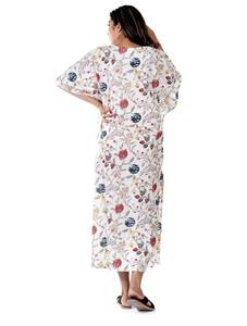 Robe kaftan en coton indien faite à la main, légère, style kimono, idéale pour la plage - Product Image 6