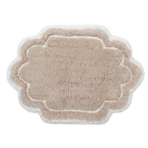 Chenille Bath <b>Mat</b> Novelty Shape Solid Color Non-Slip Rubber Backing Machine Washable Classic Style Home Use - Product Image 4