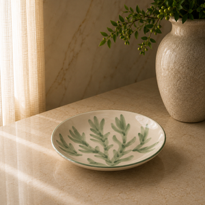 Elegante Tazón de Postre de Cerámica Pintado a Mano con Acabado Floral Brillante, Diseño Profundo para Servir, Ideal para Decoración de Mesa y Presentación de Alimentos - Product Image 5