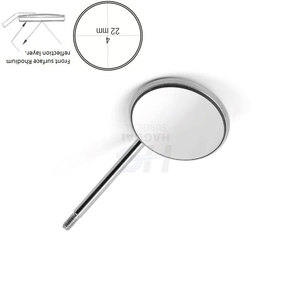 Miroir buccal dentaire double face # 5 outils uniques à poignée creuse en acier, surface avant en acier, certifiés CE, de qualité supérieure, à marque privée - Product Image 2