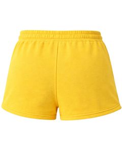 Shorts en molleton de coton jaune vif personnalisés pour femmes, taille élastique, décontractés, pour l'été, vêtements de détente, fabricant sur mesure, qualité supérieure - Product Image 2