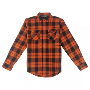 Chemises à manches longues pour hommes avec logo personnalisé, doublées de flanelle, boutonnées, rayées, 100% coton, respirantes, écologiques, grandes tailles - Product Image 6