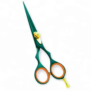 Ciseaux de barbier professionnels en acier inoxydable à lame courbée pour droitiers, cisailles de coupe de cheveux à pointe affûtée et durcissement supérieur - Product Image 3