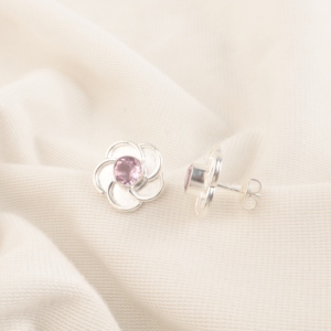 Pendientes de Plata de Ley 925 de 0.5 mm con Morganita, Modernos y en Oferta, para Mujeres y Niñas, Ideales para Bodas - Product Image 2