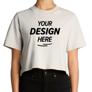 เสื้อยืดครอปแขนสั้นคอกลมสไตล์มินิมอลเรียบง่ายสำหรับผู้หญิง ผ้าคอตตอนผสม ระบายอากาศได้ดี เหมาะสำหรับใส่ทุกวัน สไตล์ลำลอง - Product Image 4