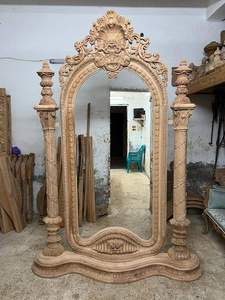 Commode en bois sculptée à la main de style européen de luxe, armoire de rangement classique pour chambre à coucher - Product Image 3