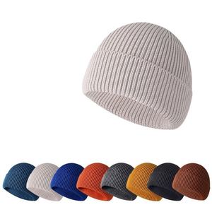 Bonnets d'hiver personnalisés avec logo brodé pour hommes et femmes, en tricot côtelé en laine mérinos, acrylique, coton, cachemire, avec logo de créateur - Product Image 1