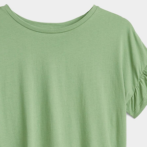 Top Corto Cómodo y Ajustado para Verano, Manga Corta, Estilo Casual, Lindo y a la Moda, Ajuste Delgado, Suave, Estilo Diario - Product Image 6