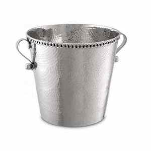 Cubo de hielo con acabado plateado, nuevo enfriador de vino de metal de lujo hecho a mano, artículos de barra profesionales para hoteles con pala para hielo - Product Image 1