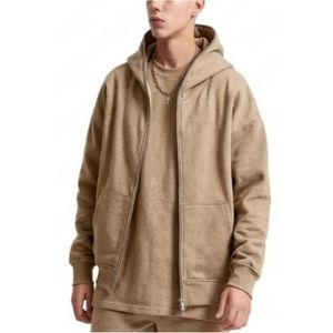 Sudadera con capucha de forro polar con cremallera extragrande para hombre – Sudadera informal cálida y gruesa para invierno - Product Image 2