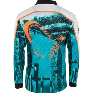 เสื้อโปโลแขนยาวผ้าสแปนเด็กซ์/โพลีเอสเตอร์ ป้องกันรังสียูวี UPF 50  ต้านเชื้อแบคทีเรีย แห้งเร็ว น้ำหนักเบา ระบายอากาศได้ดี เหมาะสำหรับตกปลา ทำงานกลางแจ้ง - Product Image 4