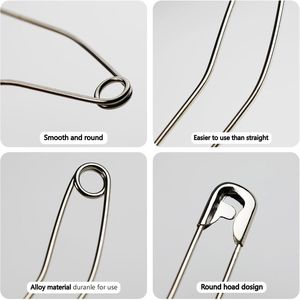 Spilla di sicurezza curva grande da 1,5 pollici in acciaio inossidabile per quilting, cucito e cucitura di tessuti - Fornitura artigianale di qualità - Product Image 4