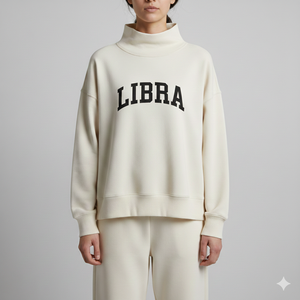 High Quality Custom Women's Mockneck Polyester/Cotton Fleece <b>Drop</b> Shoulder Pullover Winter Sweatshirt Eco-Friendly Front Quick - Product Image 5