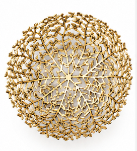 Fancy Gold Plated Perforated Metal Aluminum Hot <b>Sale</b> Premium Fruit Bowl Luxuries Royal Classic Look Fruit Serving Hand Made Bowl - Product Image 3