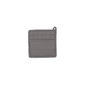 Dessous de plat de cuisine matelassé brodé 100% coton résistant à la chaleur gris foncé de luxe durable OEM ODM Logo personnalisé fabriqué en Inde Porte-pot - Product Image 1