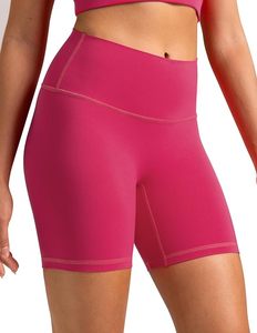 Shorts cyclistes taille haute pour femme, écologiques, couleur personnalisée, extensibles, en tricot de spandex, style sportif, sans coutures - Product Image 6