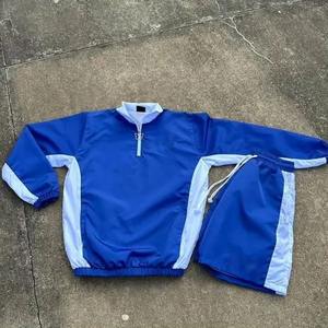 Ensemble de survêtement streetwear personnalisé pour femme enceinte, imprimé, 2 pièces, coupe-vent en polyester avec fermeture éclair, veste courte et pantalon de jogging - Product Image 2