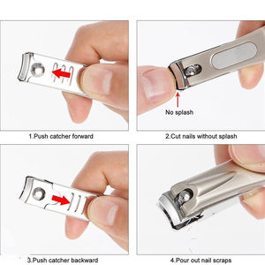 Cortauñas de Acero Inoxidable OEM Premium, Curvo, Recto, Puntiagudo, con Abertura de Mandíbula Ancha para Manicura de Uñas de Dedos y Pies, Duradero - Product Image 2