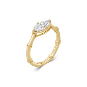 Bague tendance pour femme avec diamant de laboratoire taille marquise 2 carats, en or jaune 14 carats (4g), idéale pour mariage, fiançailles, cadeau ou soirée - Product Image 1