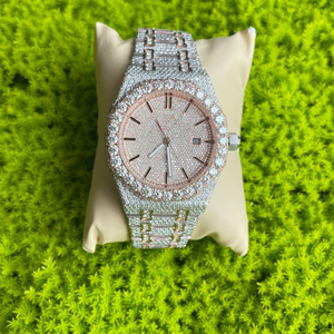 Reloj de Lujo Automático de Dos Tonos en Oro Rosa con Incrustaciones de Moissanita, Caja Cuadrada de Acero Inoxidable, Cristal de Zafiro, Resistente al Agua - Product Image 2