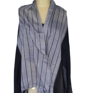 2025ผ้าพันคอผ้าฝ้ายทอมือสำหรับผู้หญิงผ้าพันคอดีไซน์ลายทางยาวน้ำหนักเบา - Product Image 1