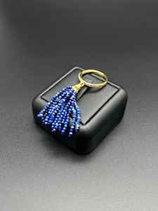 Bague ajustable dorée en lapis-lazuli naturel, argent sterling 925 plaqué or 14 carats, bijoux en pierres précieuses faits à la main - Product Image 4