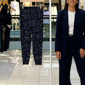 Leggings de yoga taille haute réfléchissants écologiques sans coutures, longueur intégrale, avec panneau en maille texturée côtelée, extensibles dans les quatre sens, en Spandex, séchage rapide - Product Image 4