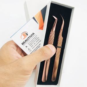 แหนบต่อขนตาปลอมสแตนเลสเพื่อความสวยระดับมืออาชีพสั่งทำฉลากส่วนตัวได้ - Product Image 3