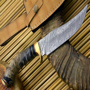 Couteau de survie pour la chasse et le camping, lame fixe en acier inoxydable, couteau d'extérieur avec poignée ergonomique antidérapante pour la randonnée et la pêche - Product Image 3