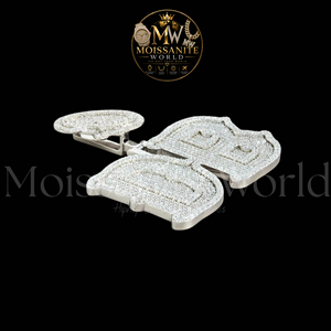 Pendentif solitaire unisexe de luxe en moissanite taille brillant, en argent sterling 925 massif, entièrement serti, style hip-hop, cadeau pour lui - Product Image 5