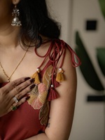 Kurti sans manches pour femme en coton brodé à imprimé numérique, séchage rapide, longueur genou, coupe régulière, style ethnique traditionnel