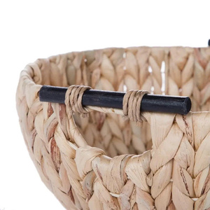 Cuenco Decorativo de Jacinto de Agua Tejido Natural, Centro de Mesa para Almacenamiento en el Hogar, Arreglo Floral, Decoración de Mesa - Product Image 3
