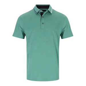 เสื้อเชิ้ตผู้ชายแฟชั่นคุณภาพสูง ผ้าถักน้ำหนักเบา ระบายอากาศได้ดี ผลิตจากโพลีเอสเตอร์ ปักลาย ติดกระดุมด้านหน้า แขนสั้น - Product Image 1