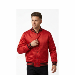 Chaqueta Varsity de Lona Satinada, Delgada y Suave, Estilo Urbano, Personalizable al por Mayor, 100% Poliéster, Logotipo Frontal, Fabricante Profesional - Product Image 3