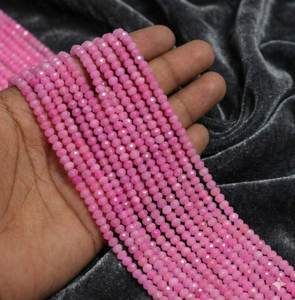 Cuentas de Neumático con Corte Zed de Beadsnfashion, 3x4mm, Color Rosa, Modelo MGB-158, para la Fabricación de Joyería DIY, Pulseras, Collares y Pendientes - Product Image 2