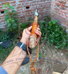 SCL Custom Industrial Grade Tomahawks Bearded Forged Carbon Steel Axe Head 14-Inch Ash Wood Shaft <b>Leather</b> Sheath Camping Steel - Product Image 3