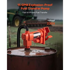 110V AC Electric Fuel Transfer <b>Pump</b> 15 GPM/57 L/min with 8 Ft/2.4 m Max <b>Suction</b> Lift and 37 Ft/11.28 m Max Lift Capacity - Product Image 2