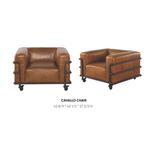 Designer <b>Single</b> Sofa Cowhide Leather Upholstery Natural Grain Detail Warm Brown Luxury Chair Modern Accent Sofa - Product Image 2