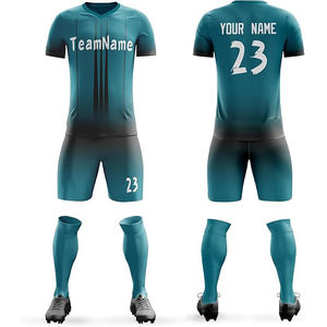 Este uniforme de fútbol sublimable unisex es fabricado en Pakistán por una fábrica OEM y presenta un acabado duradero para grandes compradores. - Product Image 4