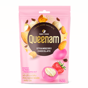 Hot Sale Competitive Price Dragee Chocolate HALAL OEM/ODM 150G Strawberry Chocolate Coated Almond <b>Macadamia</b> <b>Nuts</b> Snacks Candy - Product Image 1