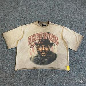 T-shirt noir délavé sur mesure pour homme REXFIT SPORTS, coupe ample, coton, col rond, style streetwear - Product Image 2