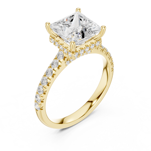 Ensemble de bagues de mariage classiques Aries Jewel, or massif 14 carats, diamant de 2,5 carats taille princesse, diamant cultivé en laboratoire IGI, cadeau d'anniversaire - Product Image 4