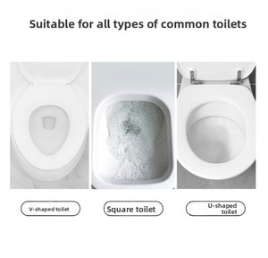 Draagbare 1/<span class=keywords><strong>2</strong></span>-halfvouwbare comfortabele biologisch afbreekbare wateroplosbare wegwerp zachte milieuvriendelijke toiletbrilhoes van papier - Product Image 4