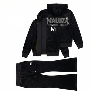 Conjunto Deportivo de Lujo para Hombre, Sudadera con Capucha y Cremallera, Pantalones Jogger, Estilo Urbano, Diseñador Estadounidense y Europeo, Maluza VelvetPro X - Product Image 2