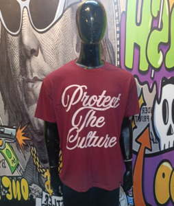 เสื้อยืดคอกลมแขนสั้นสีดำแดงเลือดหมูทรงโอเวอร์ไซส์สำหรับผู้ชาย ผลิตจากผ้าแคนวาสป้องกันรังสียูวีเป็นมิตรกับสิ่งแวดล้อม สไตล์ไฮสตรีท - Product Image 3