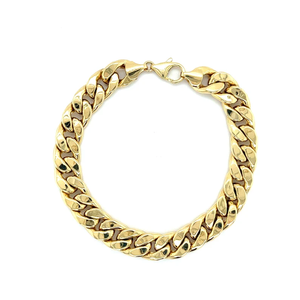 สร้อยข้อมือแบบโซ่ชุบทอง 14K/24K สไตล์วินเทจ สำหรับทุกเพศ แฟชั่นงานแต่งงาน เครื่องประดับแฟชั่น วัสดุโลหะผสม - Product Image 3