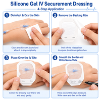 BLUENJOY Apósito Estéril Impermeable de PU Transparente para Fijación de Cánulas IV, Apósito Médico Adhesivo para Catéteres IV, con Certificación CE MDR