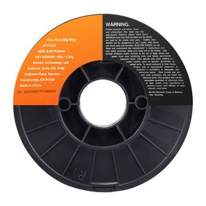 Filo per saldatura MIG in acciaio dolce senza gas, 0,030 pollici, 10 libbre, a bassa schizziatura, per saldatura ad arco in tutte le posizioni, con anima in filo flux, peso 15 kg, materiale CO2 - Product Image 5